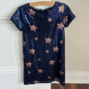 Gap Kids Girl Star Sequin Dress Size Small